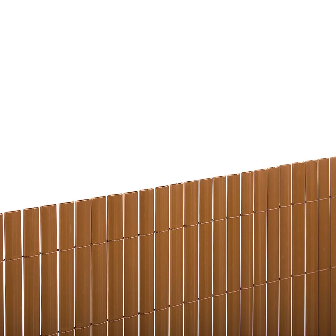 Cañizo de PVC para Jardín, Ecológico, en Marrón, Marrón, 90x300 cm