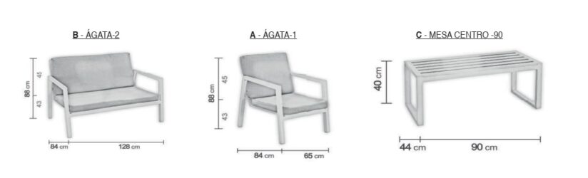 Conjunto Exterior Aluminio Apilable Agata-7 oferta