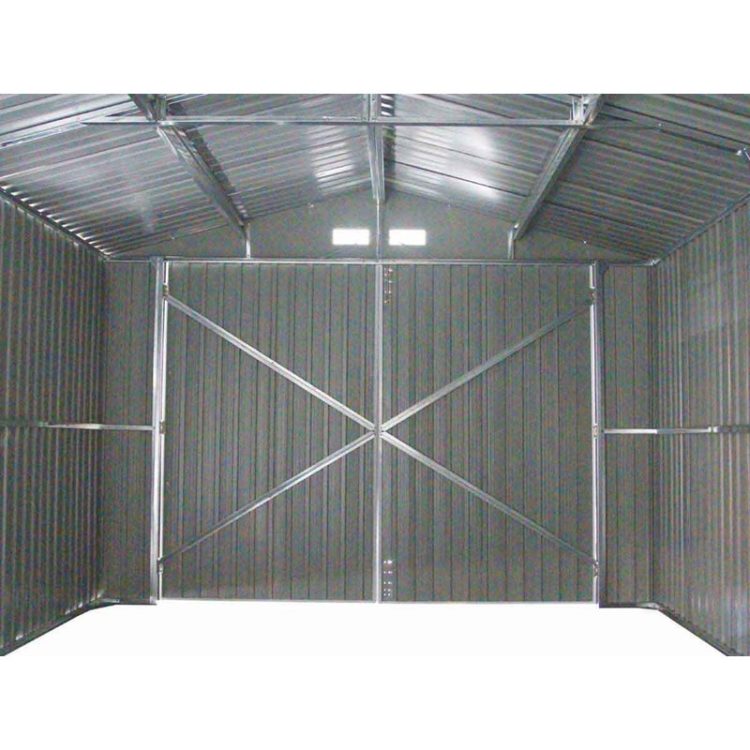 Garaje acero galvanizado gris 18,7 m² - Medidas Ancho 320 x Prof580 x  Alt235 cm NERON