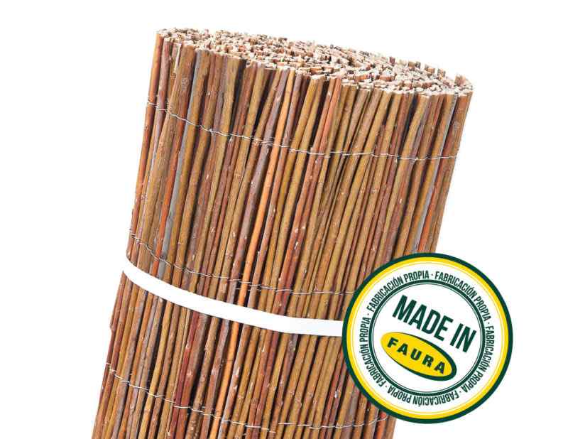 Cañizo de bambú natural pelado asiático 1x5 mt