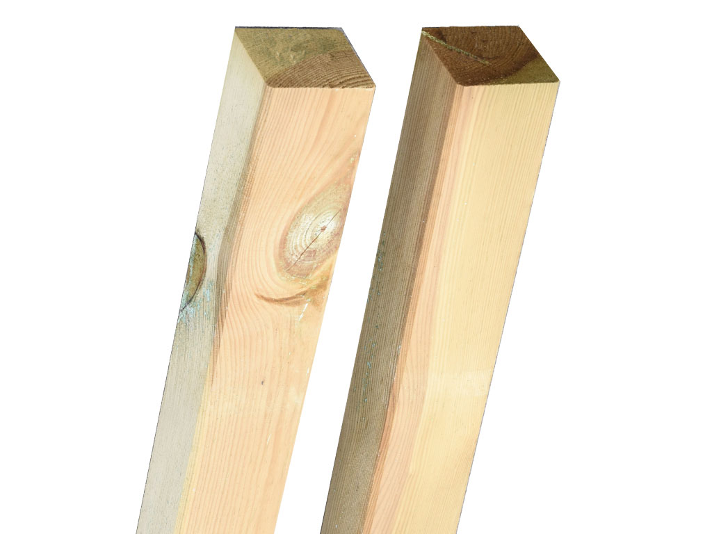 Poste de madera laminada  Medidas de 9X9X250 cm - Sin mecanizado
