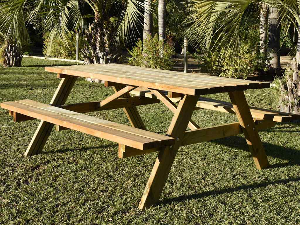 Mesas de pícnic : Mesas Pica: Mesa de pícnic de madera tratada Pica