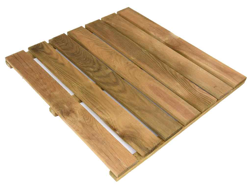 Carreaux de bois d'extérieur - 50 x 50 x 3,2 cm