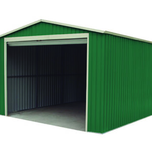 Garaje metálico 3,8x4,8x2,32m ProShed®, Aluminio Gris - Dancovershop ES